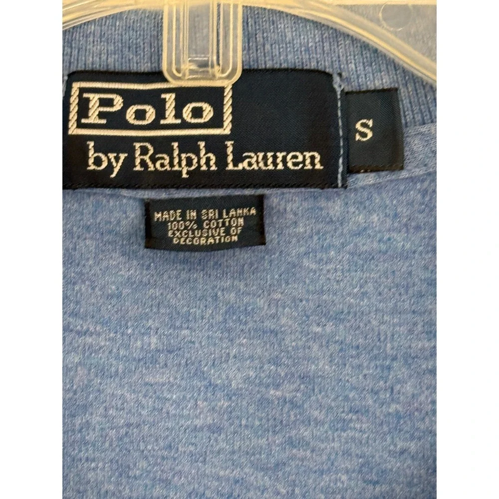 Polo Ralph Lauren Mens Blue Short Sleeve Polo Shirt Yellow Pony Logo Size‎ S